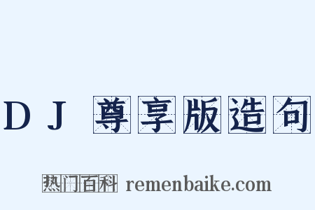 DJ尊享版造句是什么意思的图片